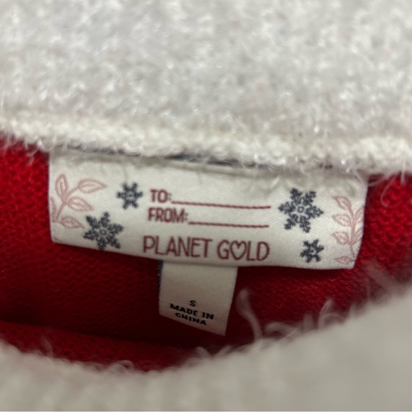 Planet Gold Pencil Knit Christmas Skirt with Sequin Bow NWT - Picture 2 of 6